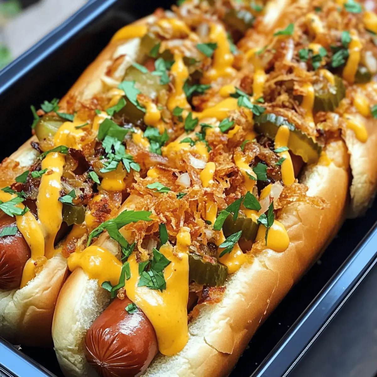 Überbackene Hot Dogs