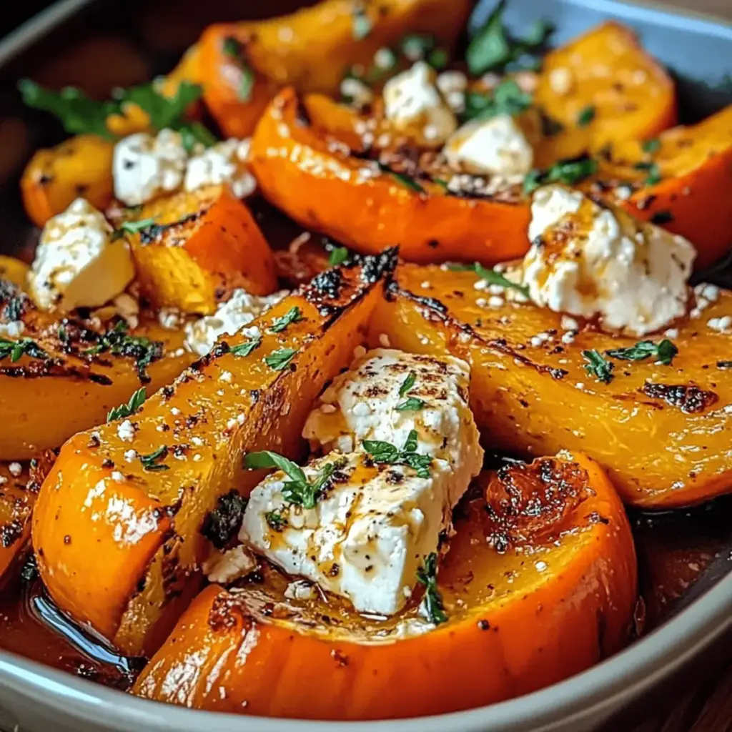 Gebackener Hokkaido-Kürbis mit Feta