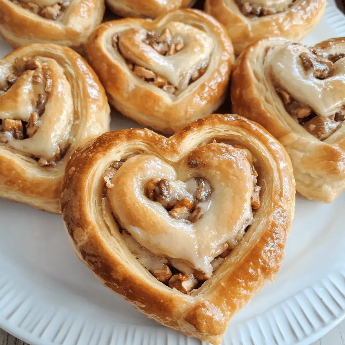 Nussschnecken in Herzform