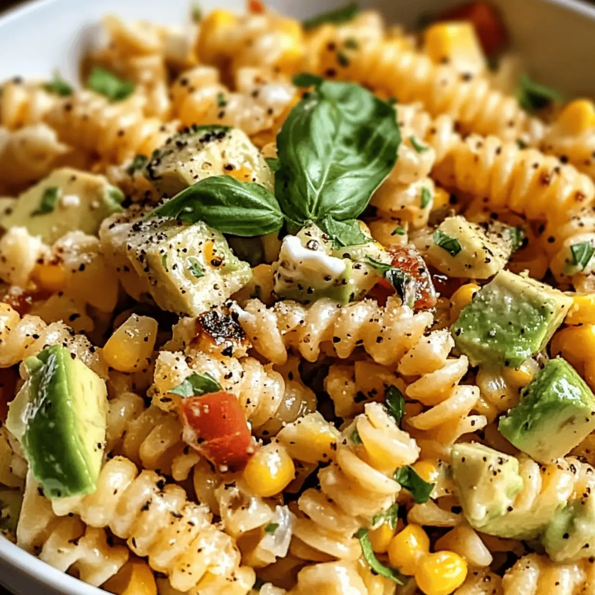 Gesunder Straßen-Mais-Nudelsalat