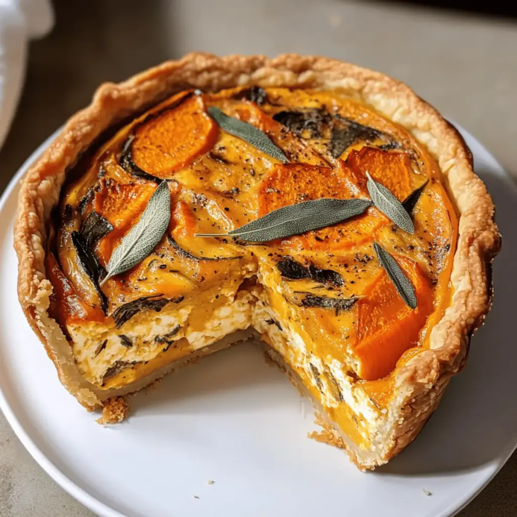 Quiche Vegetarisch – mit Kürbis & Salbei