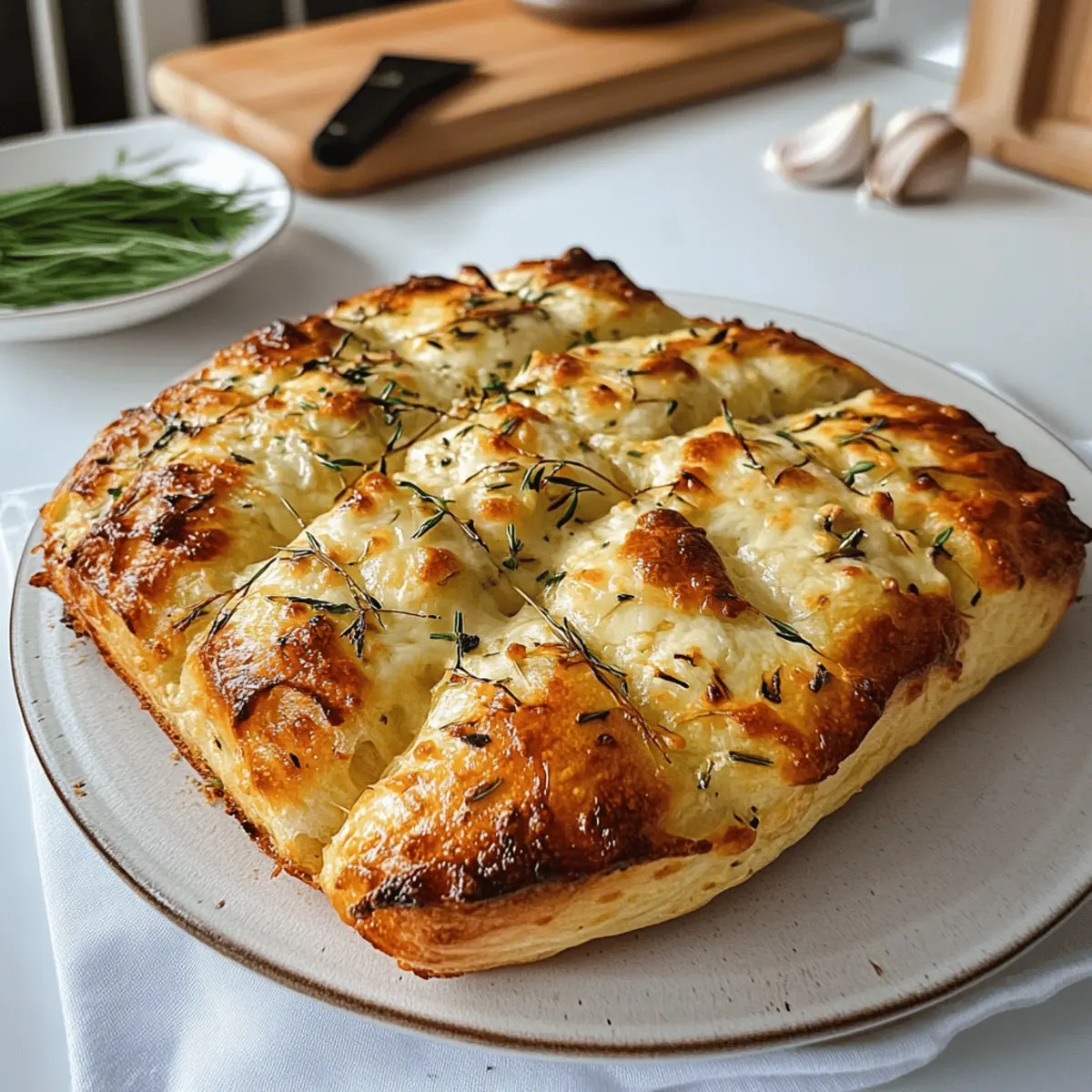 Knoblauch-Mozzarella-Brot