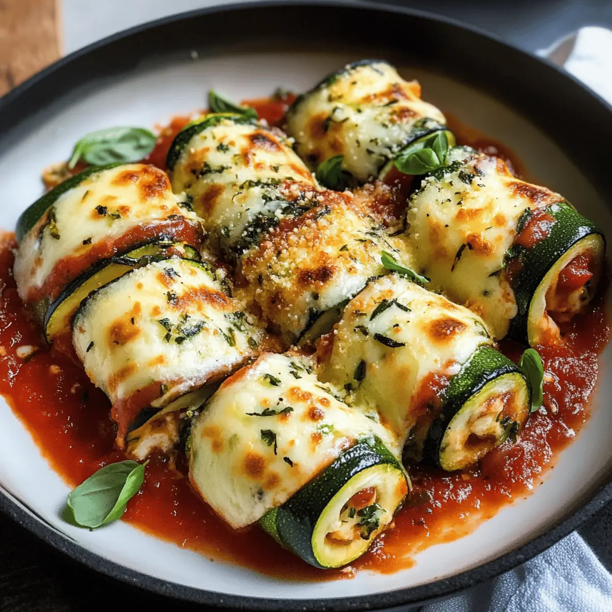 Drei-Käse-Zucchini-Rollatini