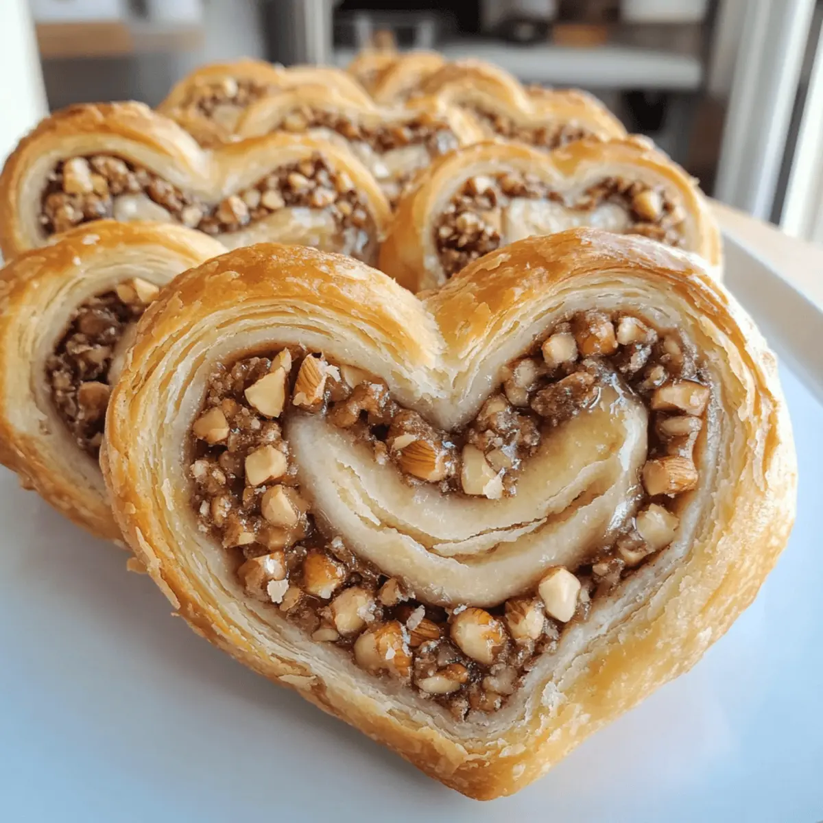 Nussschnecken in Herzform