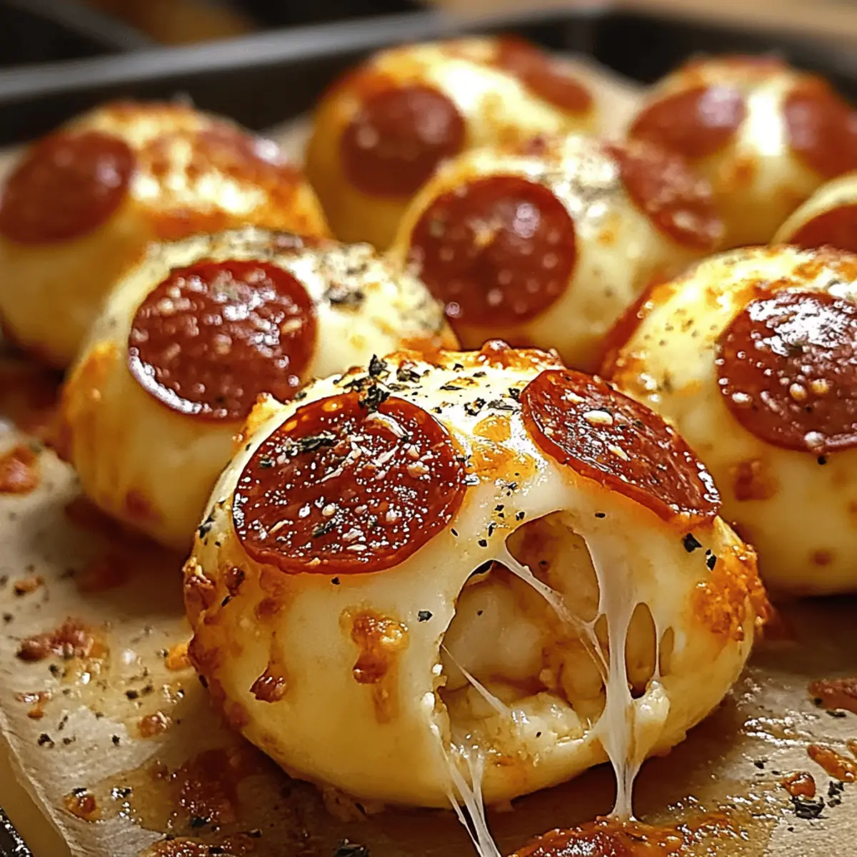 Einfache Pepperoni-Pizzabomben