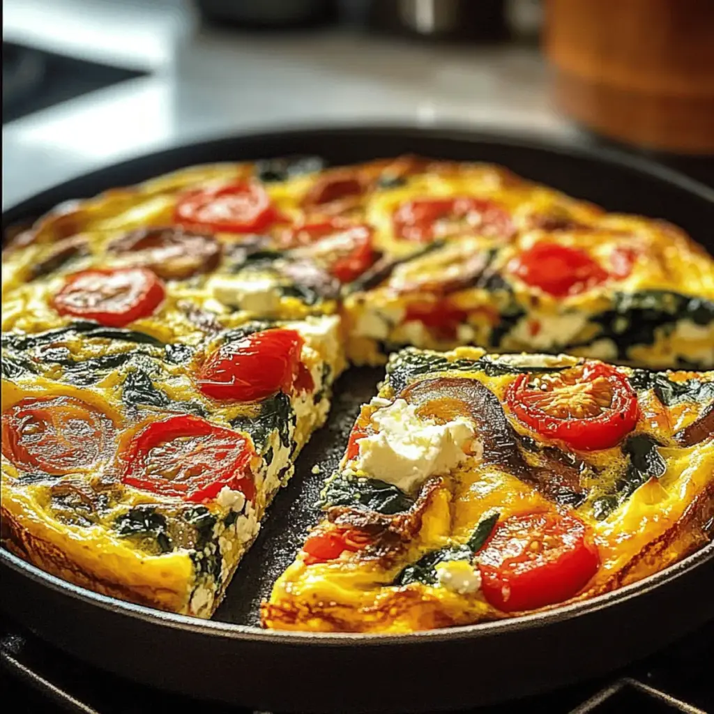 Saftige Mediterrane Frittata Feta