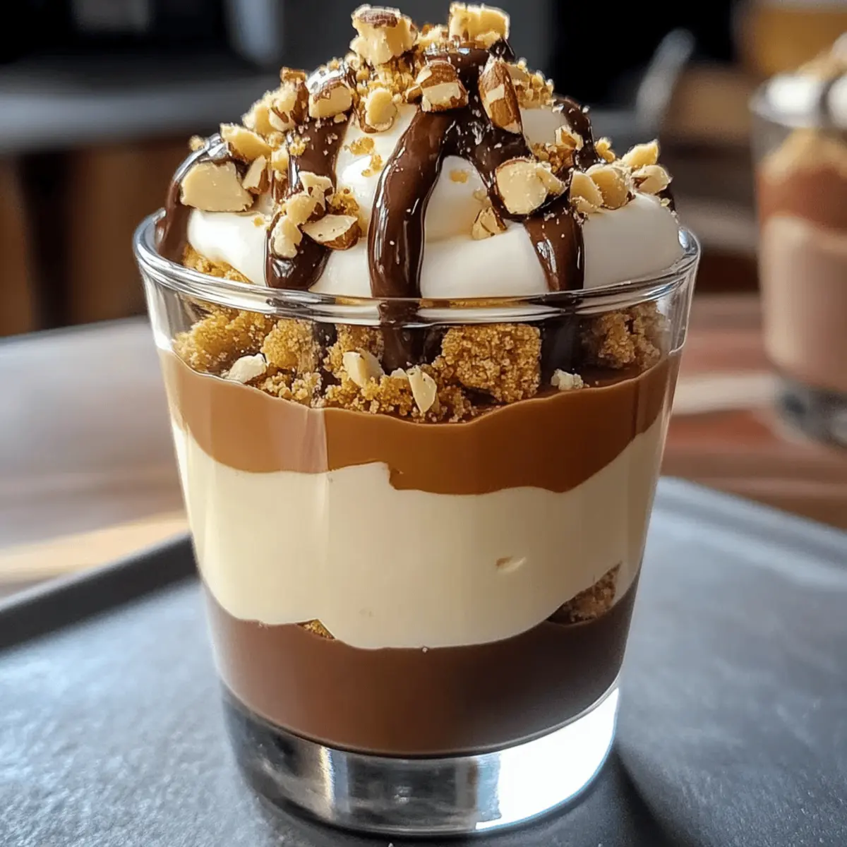 Gutes Dessert im Glas