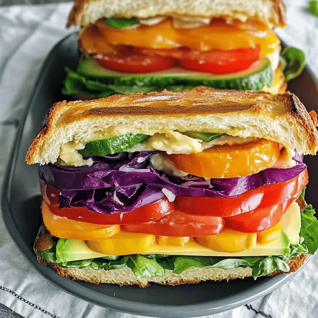 Regenbogen-Brioche-Sandwich