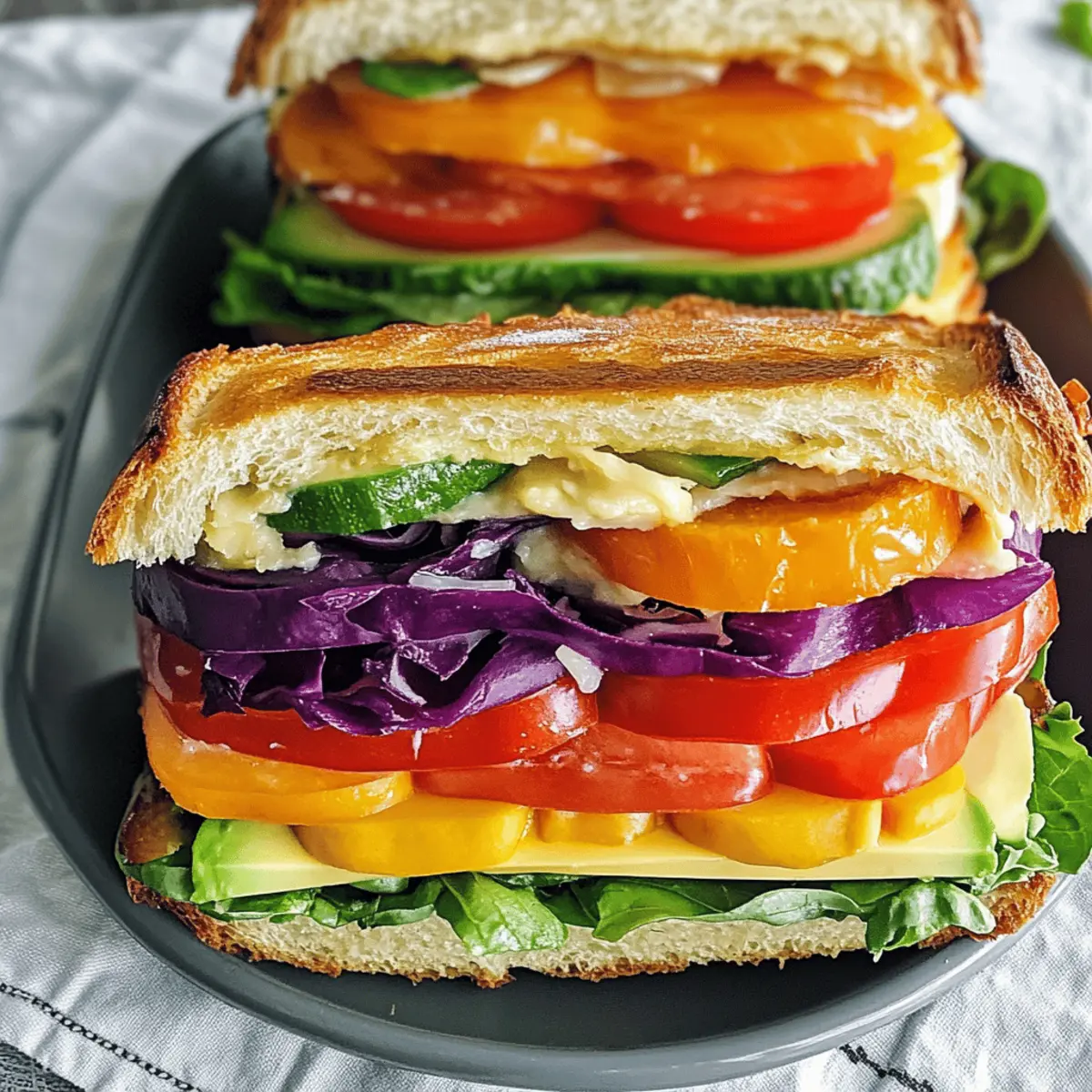 Regenbogen-Brioche-Sandwich