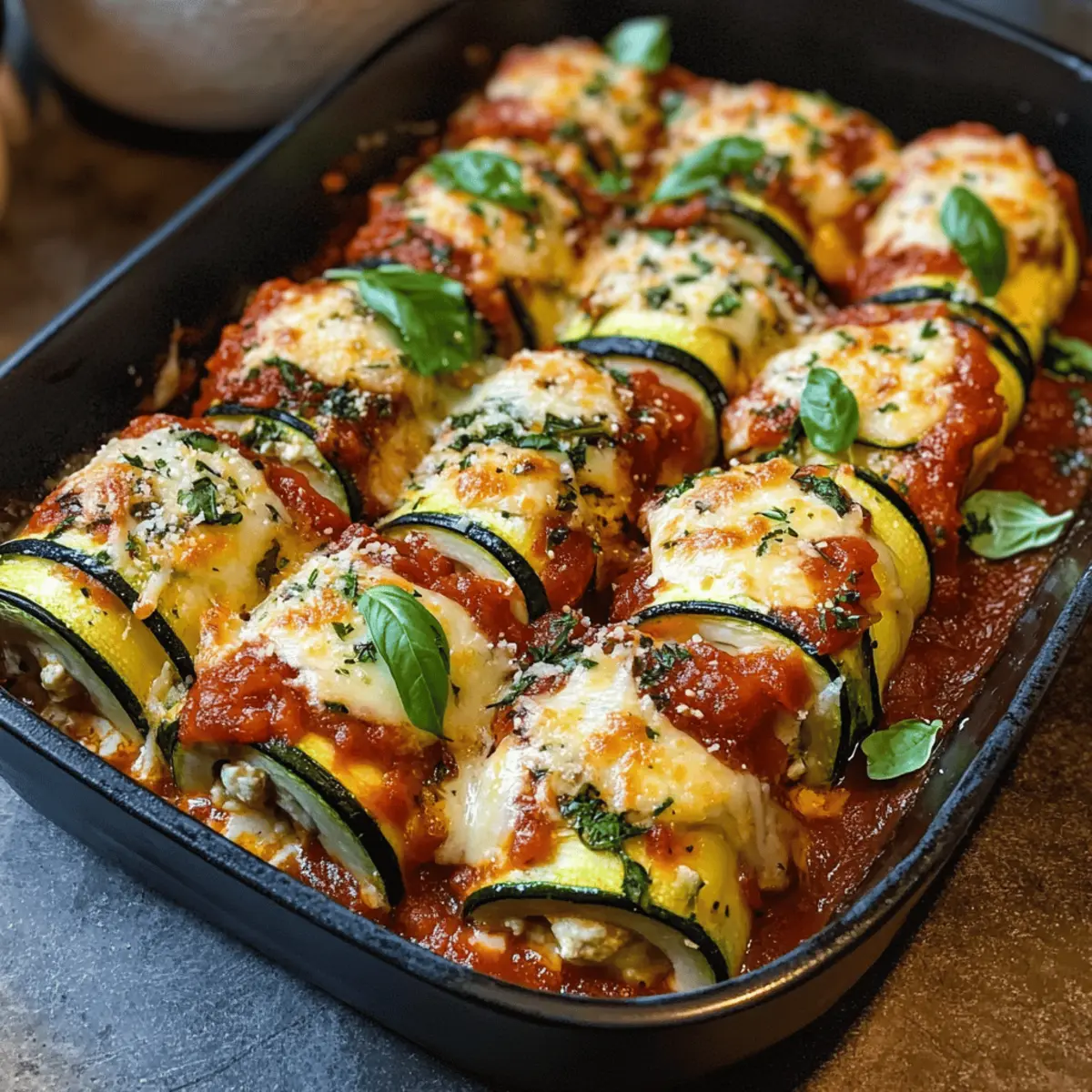 Drei Käse Zucchini Rollatini