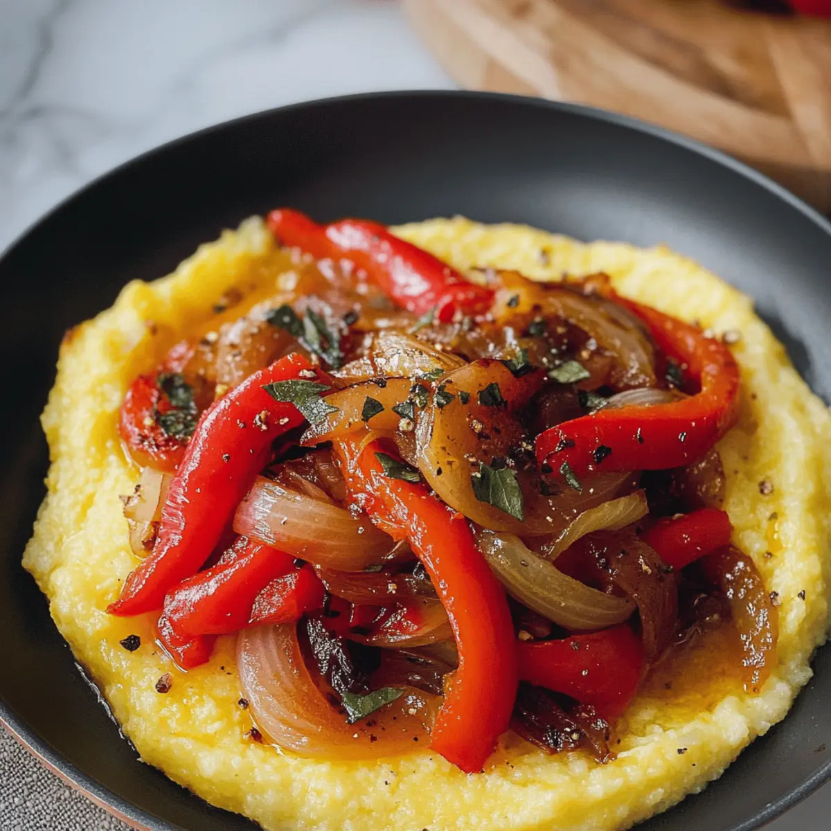 Geschmorte Paprika-Zwiebel-Pfanne