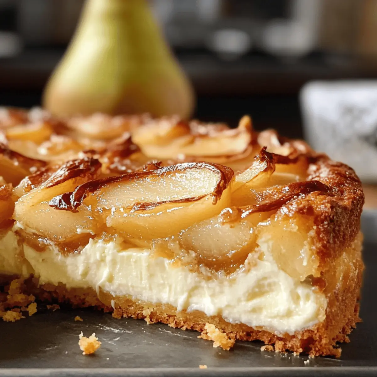 Birnenkuchen mit Käse