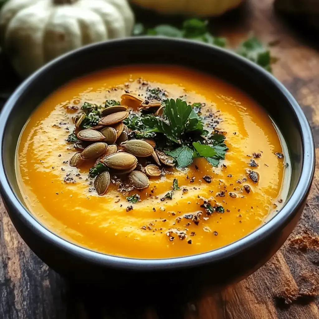 Klassische Kürbissuppe mit Hokkaido