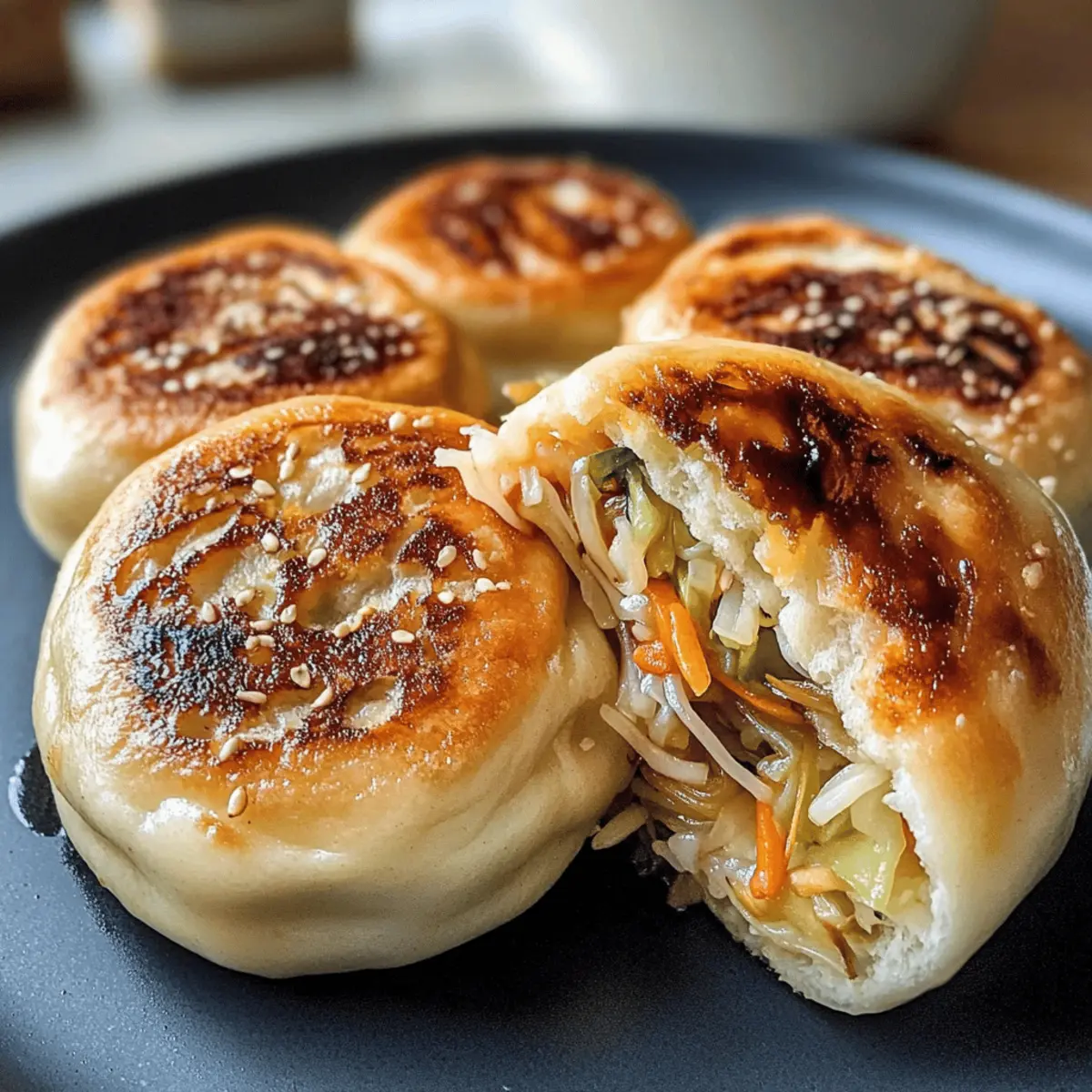 Pfannengebratene Kohl- und Nudelbrötchen