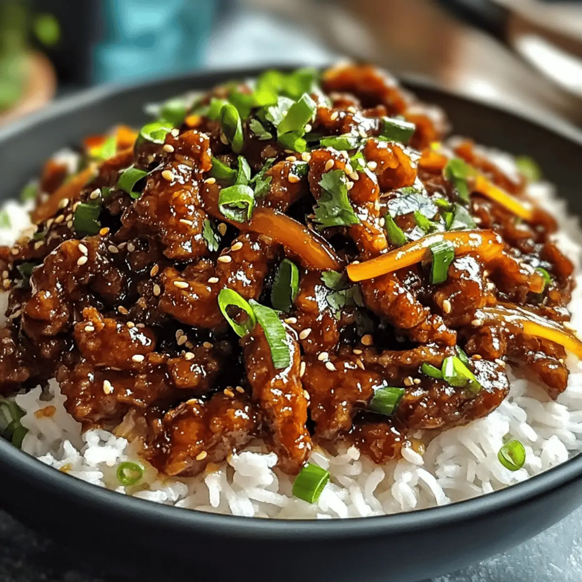 Knuspriges Chili-Rindfleisch-Reis