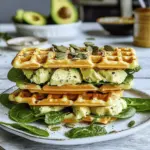 Mini-Waffel-Sandwich mit Spinat