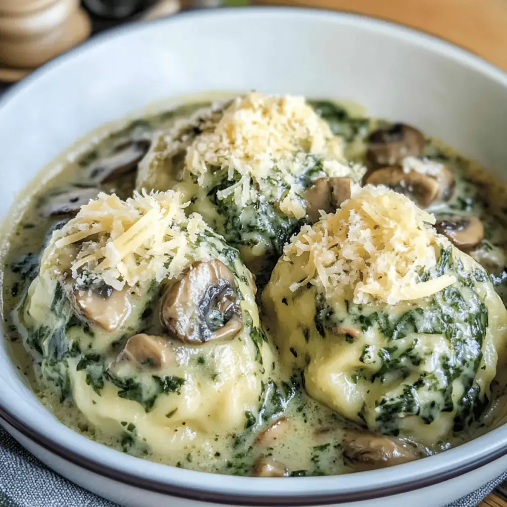 Spinatknödel als Hauptgericht