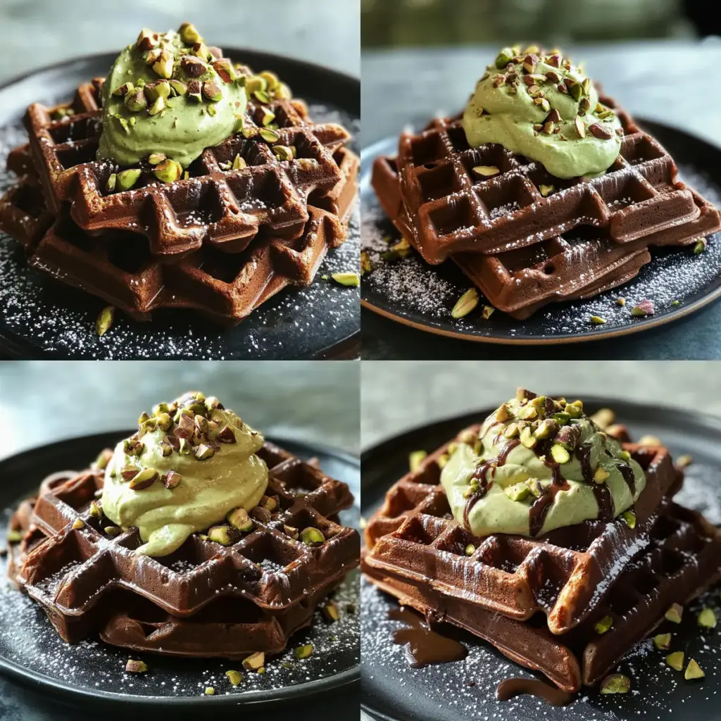 Schoko-Pistazien-Waffel