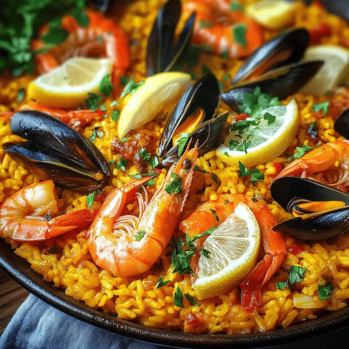 Spanische Paella Meeresfrüchte Ofen