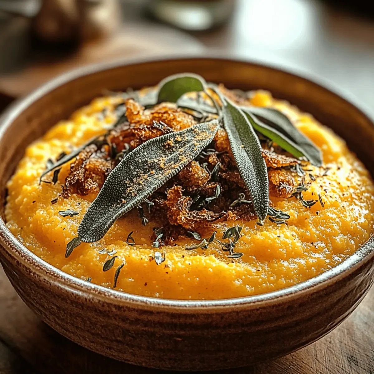 Kürbis-Polenta mit Salbeibutter
