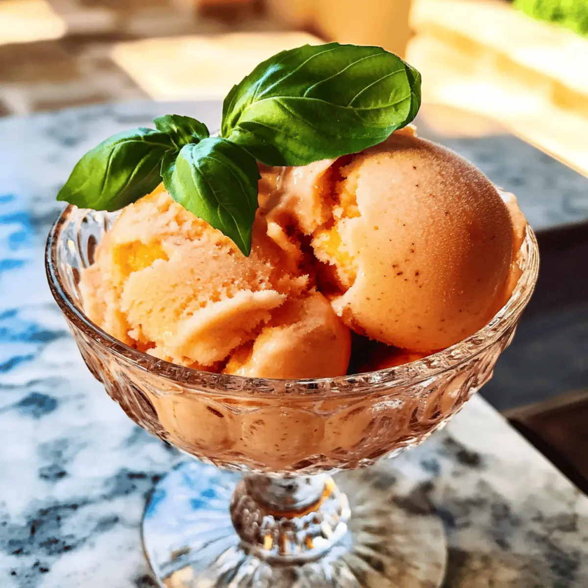 Pfirsich-Sorbet