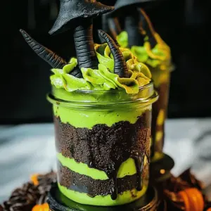 Hexenbrau-Halloween-Kuchen-Gläser