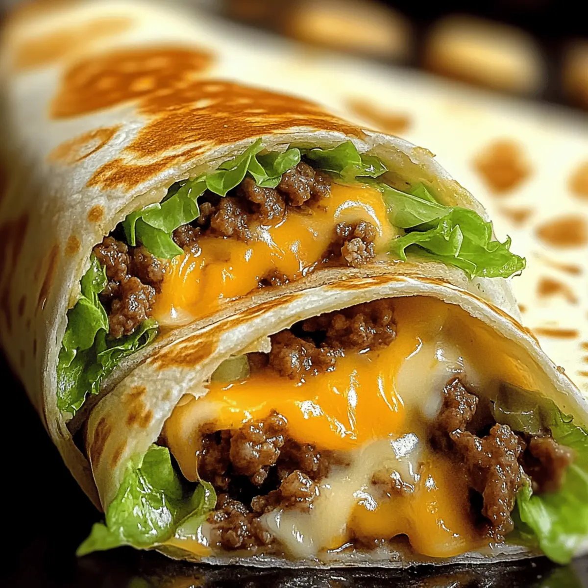 Big Mac Wrap mit Hackfleisch und Käse