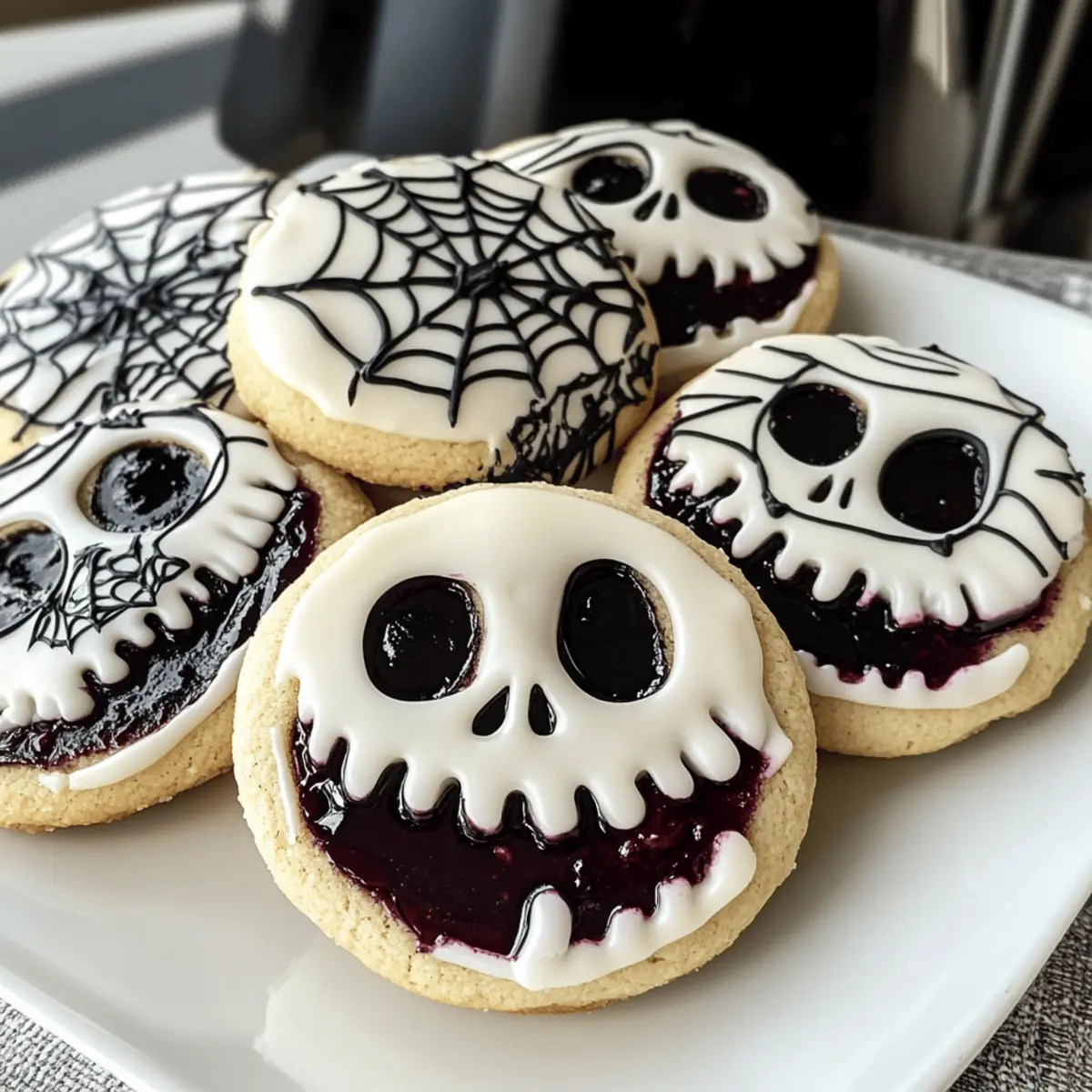 Einfache Jack Skellington Plätzchen