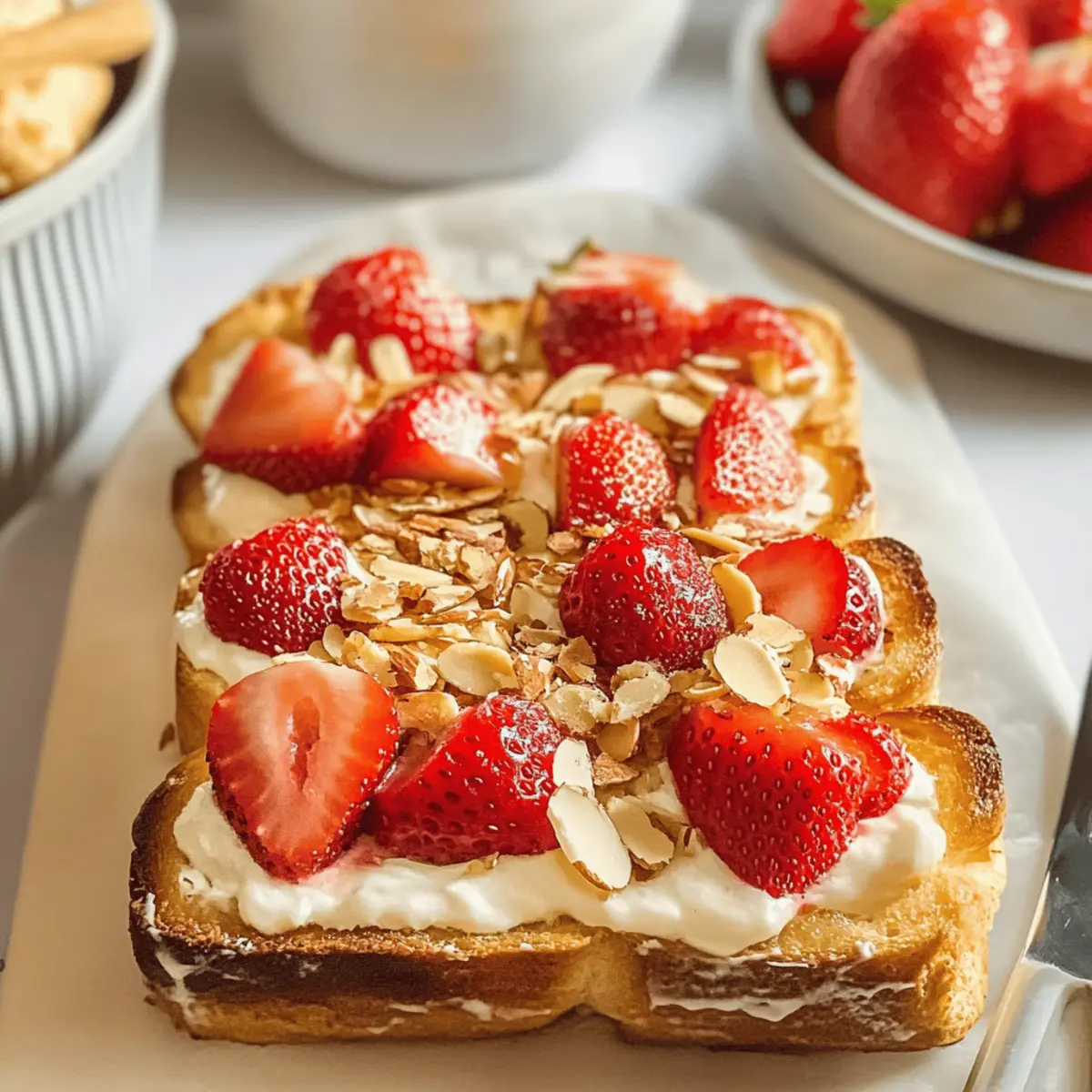 Brioche casserole with strawberries
