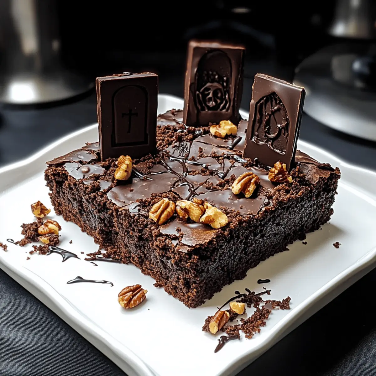 Schokoladenbrownie-Friedhof