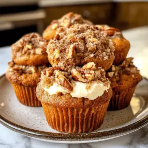 Kürbis Frischkäse Muffins