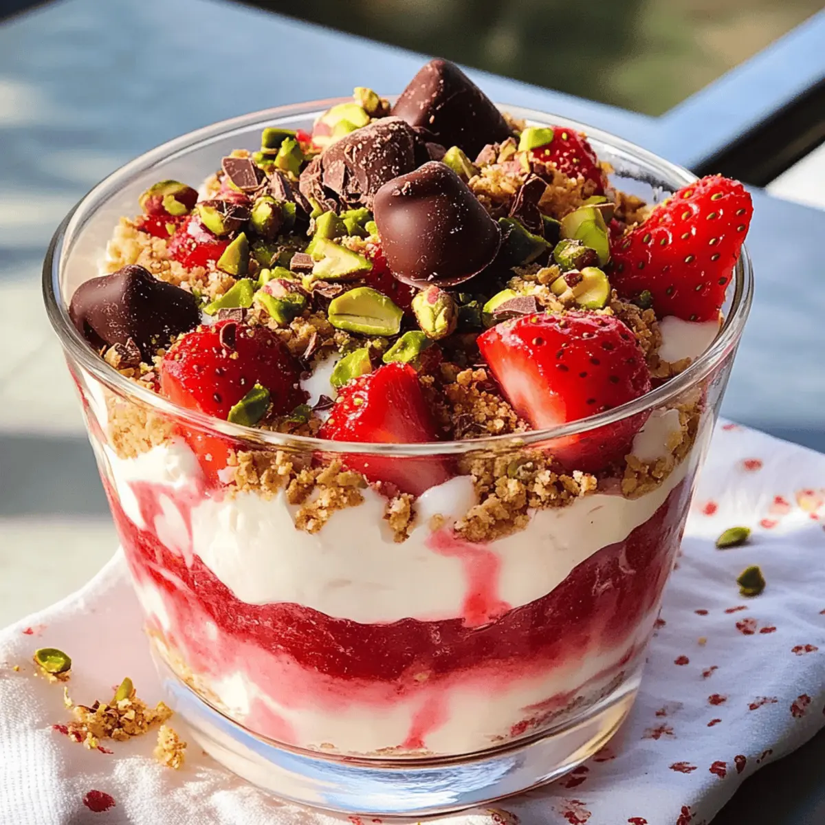 Einfaches Erdbeerkuss-Dessert