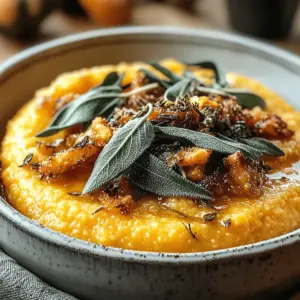 Kürbis-Polenta mit Salbeibutter