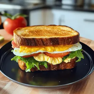 Toast Sandwich mit Ei, Käse und Salami