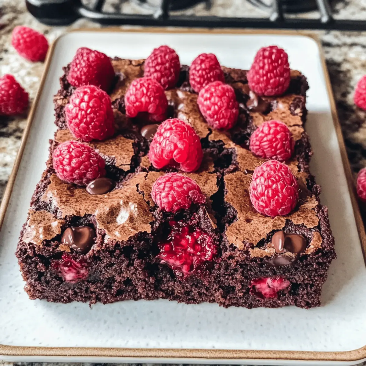 vegane Himbeer-Brownies