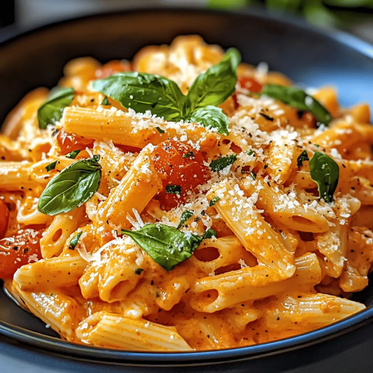 Cremige Tomate Ricotta Nudeln