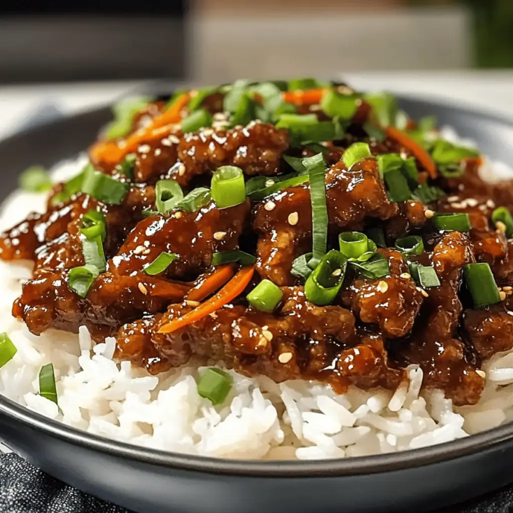 Knuspriges Chilli Rindfleisch Reis