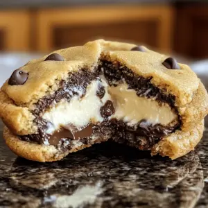 Käsekuchen gefüllte Schokoladenkekse köstlicher Genuss