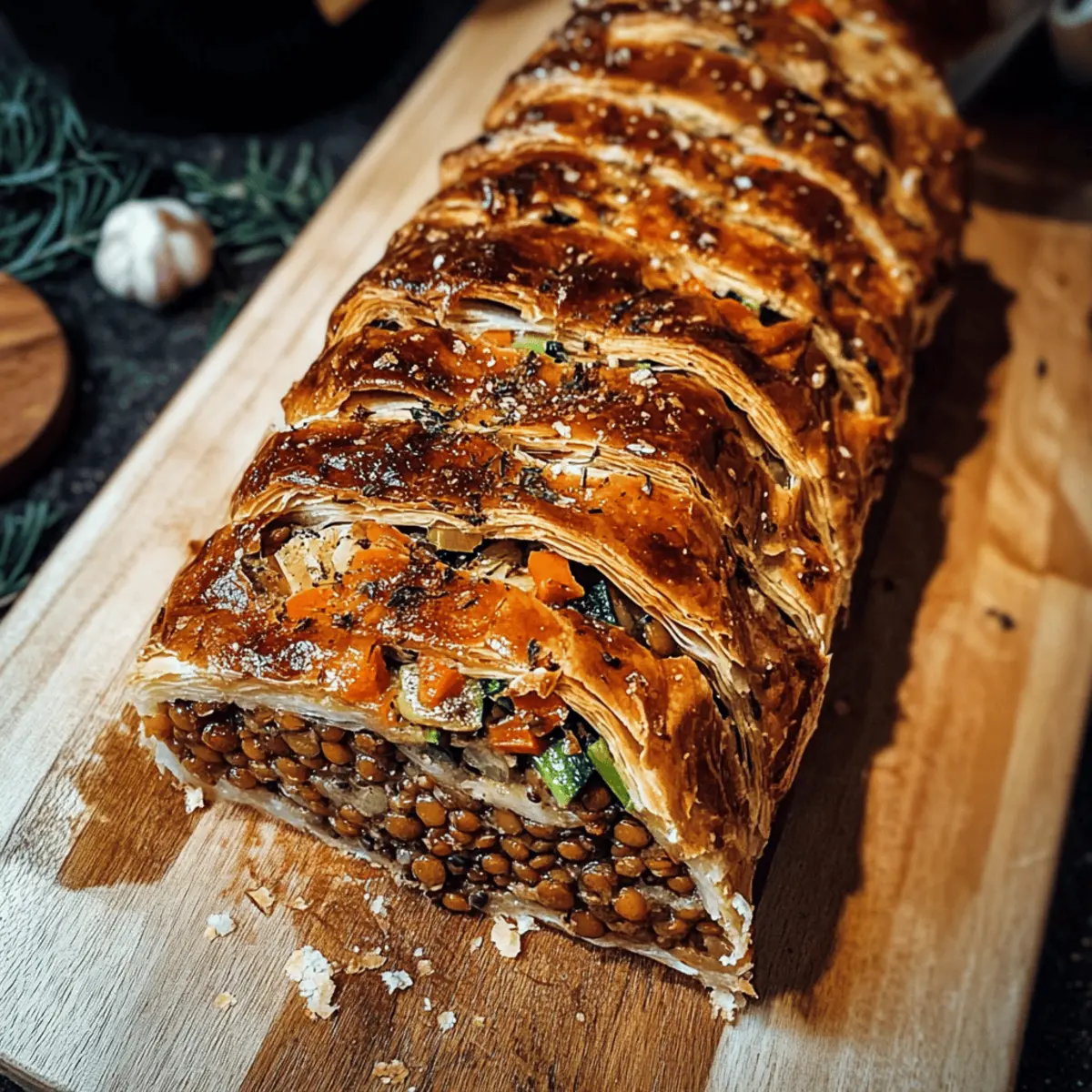 Weihnachtsbraten im Blätterteigmantel vegetarisch oder auch Veggie Wellington