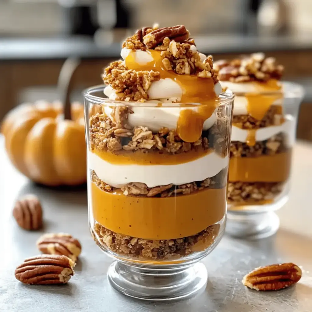 Kürbis-Dessert: veganer Pumpkin Pie im Glas