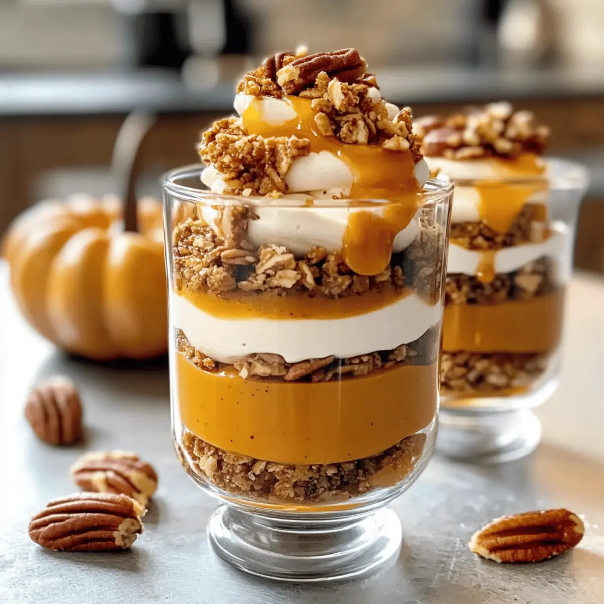 Kürbis-Dessert: veganer Pumpkin Pie im Glas