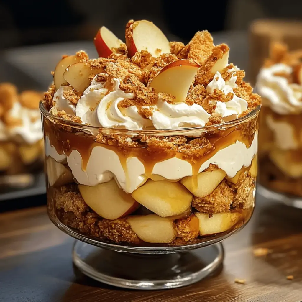 Bratapfel Karamell Schichtdessert