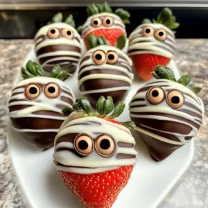 Halloween-Erdbeeren: Gruselige, mit Schokolade überzogene Beeren für Partys