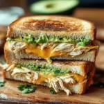 Unwiderstehliches Hühnchen-Avocado-Melt-Sandwich