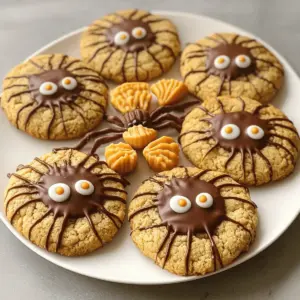 Erdnussbutter-Spinnen-Halloween-Kekse