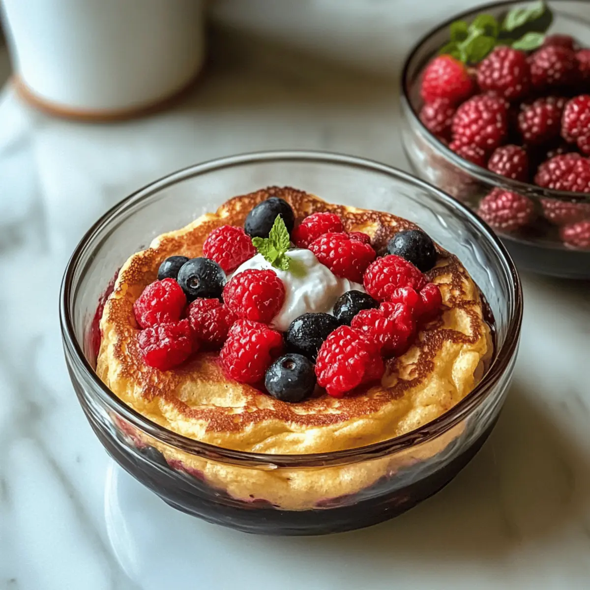 Gebackene Protein-Pfannkuchen-Schalen