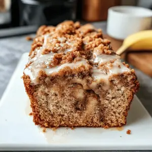 Veganes Zimt-Strudel Bananenbrot mit Streusel