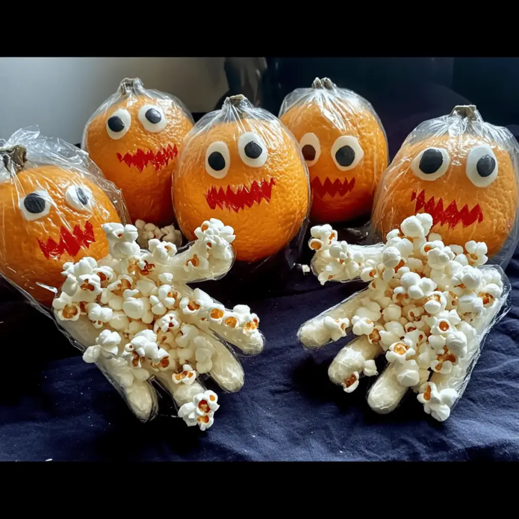Grusel Hände aus Popcorn – für Halloween