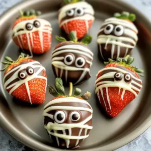 Halloween-Erdbeeren: Gruselige, mit Schokolade überzogene Beeren für Partys