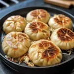 Pfanne-gebratenes Kohl und Nudelbrötchen